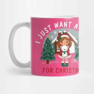 I Just Want A Bear For Christmas Mug